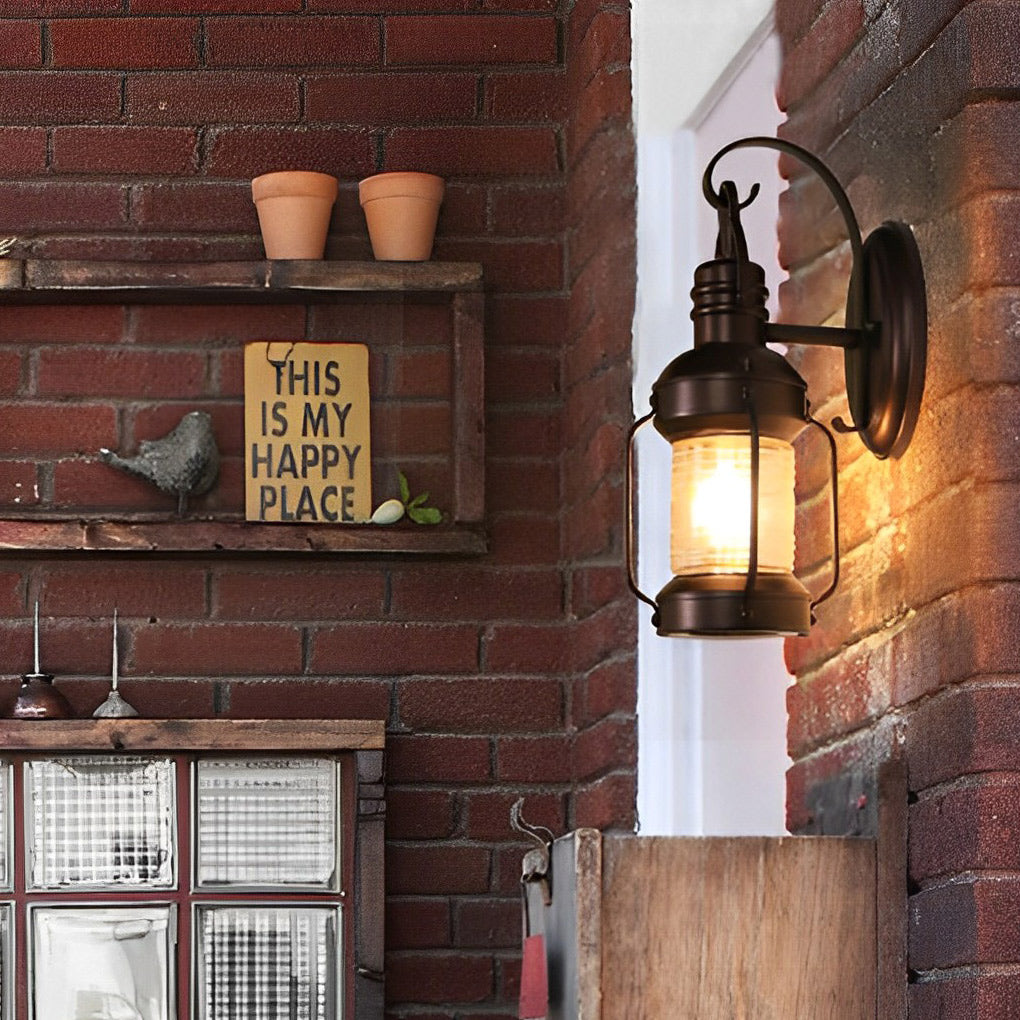 Antique Lantern Aluminum Waterproof LED Outdoor Wall Lamp Lawn Lights - Dazuma