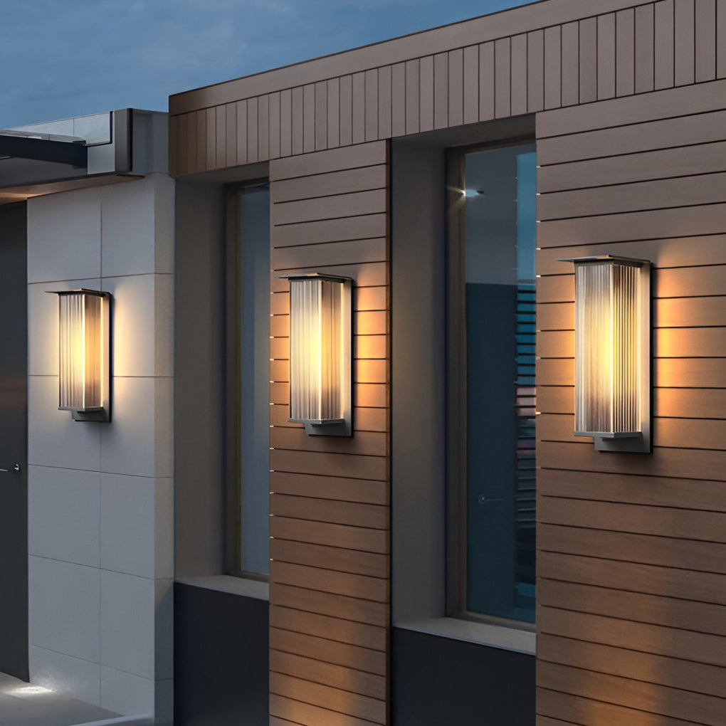 Rectangular Waterproof LED 3w Modern Outdoor Solar Wall Sconces ...
