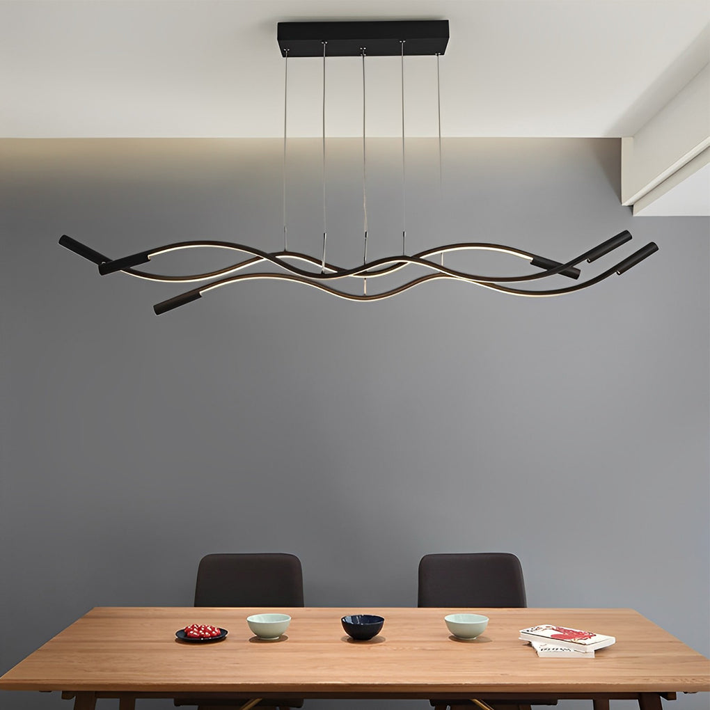 Creative Wave LED Modern Chandelier Kitchen Pendant Lighting Ceiling Light