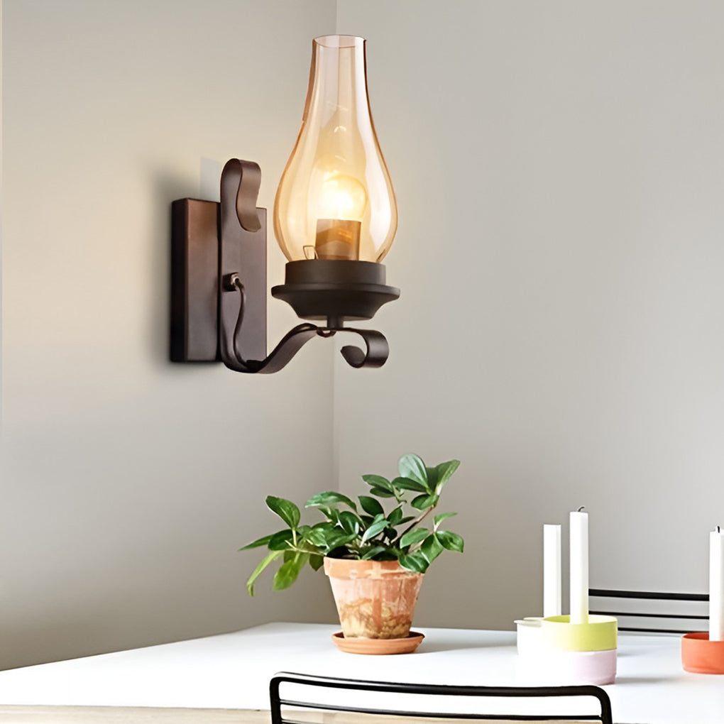 Retro Glass E27 Industrial Wall Lamp Wall Sconces Lighting