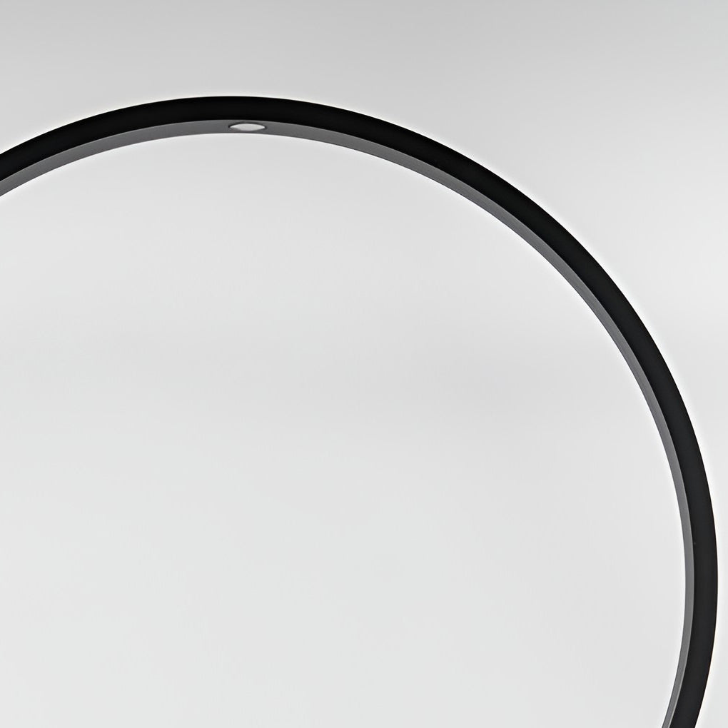 Elegant Circular COB Pathway Light Modern Black Ring Design