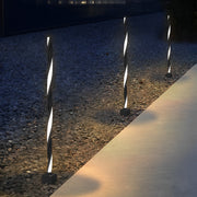 Unique Minimalist LED Waterproof Black Solar Powered Lawn Lights Path Lamp - Dazuma