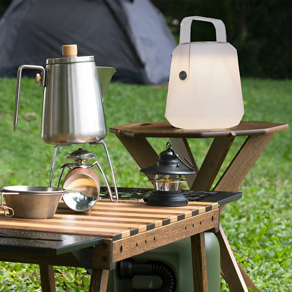 Portable Lantern Shaped Waterproof Chargable Solar Table Lamp with Remote