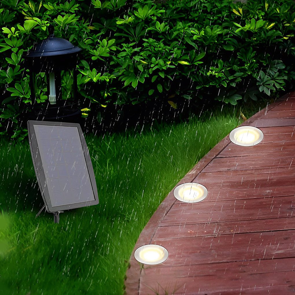 8 Pcs Solar Deck Stair Lights LED Outdoor Step Lights Garden Lights In-ground Lights - Dazuma