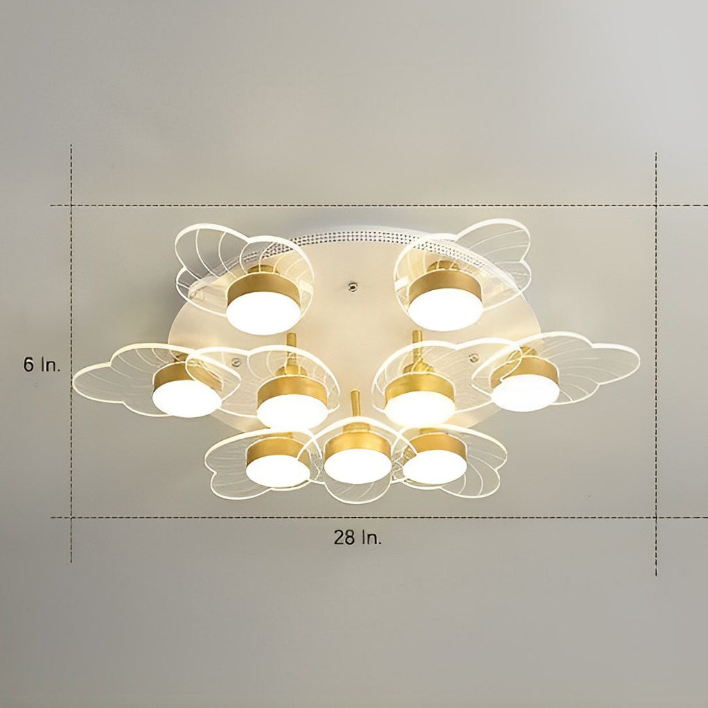 Acrylic Flower Design LED Nordic Ceiling Light Flush Mount Lighting