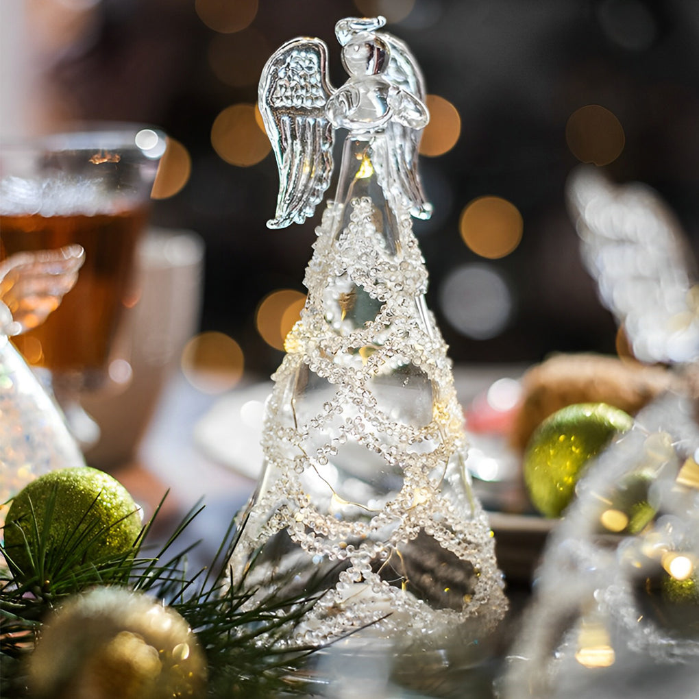 Creative Glass Angel Design LED Night Lighting Decoration Desk Lamp