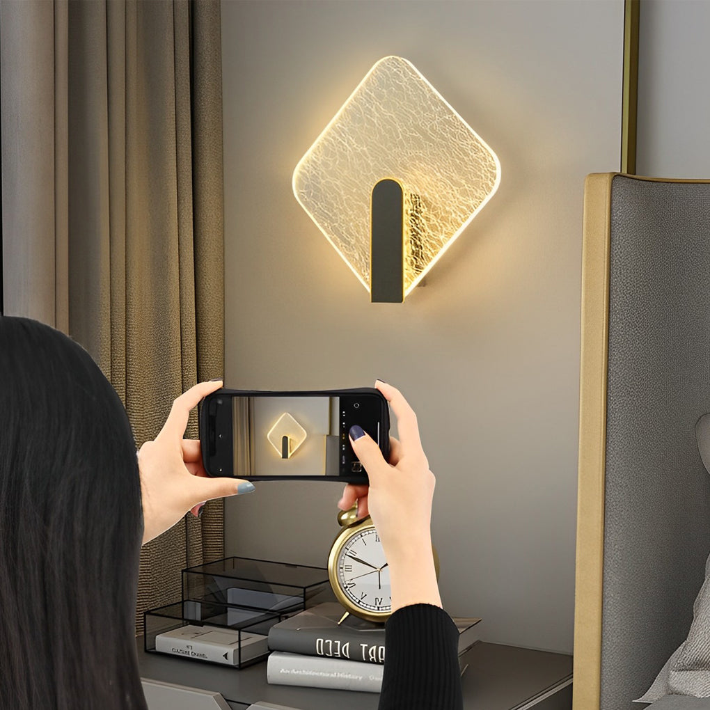 [Open-Box] Minimalist Round Square LED Creative Modern Wall Lamp Bedside Lights
