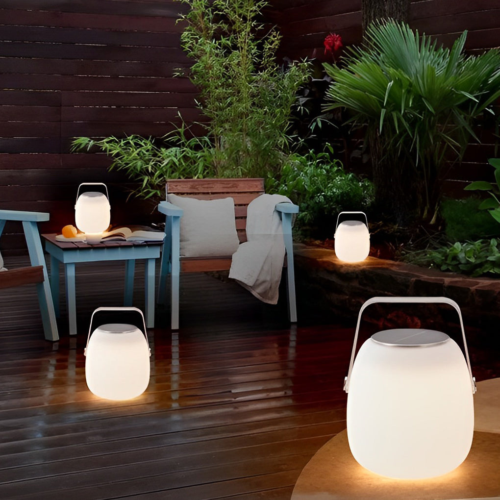 Portable Lantern Shaped Waterproof Chargable Solar Table Lamp with ...