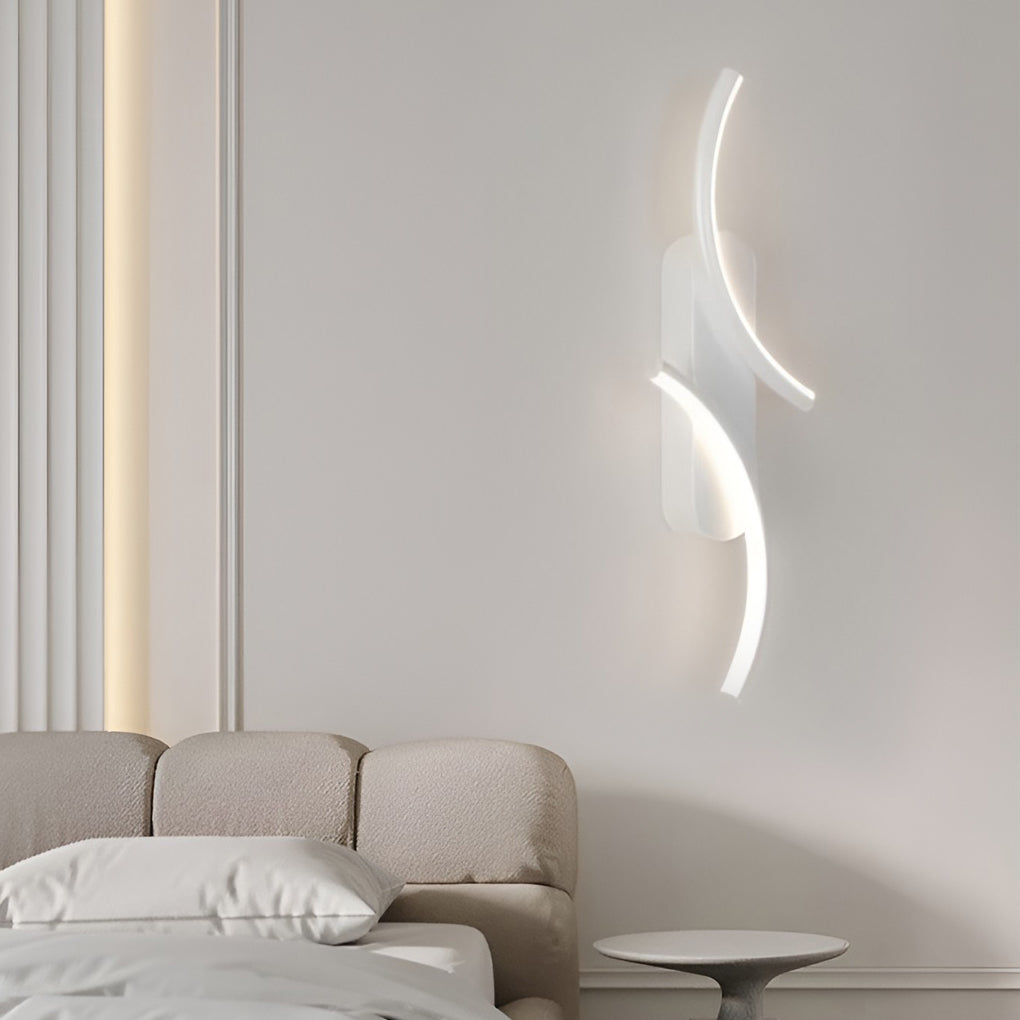 Creative S-shaped LED Three-color Light Modern Wall Sconce Lighting