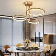Minimalist 3 Ring Metal Nordic Ceiling Lights Chandelier Hanging Lamp - Dazuma
