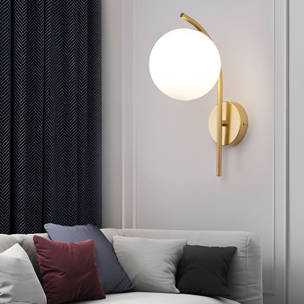 Creative Glass Ball-shaped LED Nordic Plug in Wall Sconce Lighting