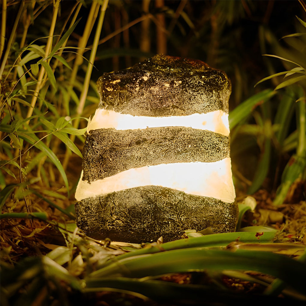 Resin Stone Shaped Waterproof 12V LED Modern Outdoor Lights Lawn Lamp