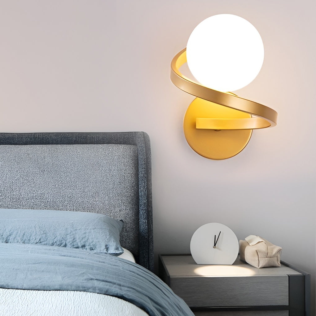 Electroplated Creative Curved Metal LED Modern Wall Sconce Lighting - Dazuma