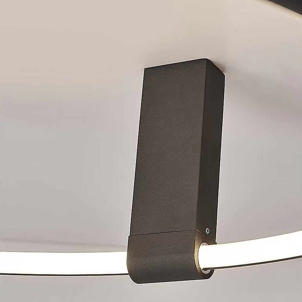 Adjustable Minimalist Round 3 Step Dimming LED Black Modern Ceiling Lights