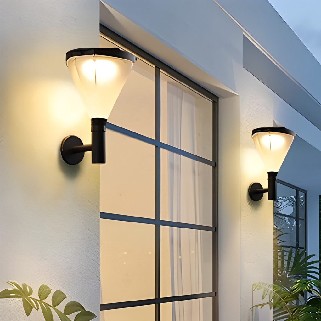 Geometric Waterproof LED Modern Outdoor Plug in Wall Lamp Wall Sconce Lighting - Dazuma
