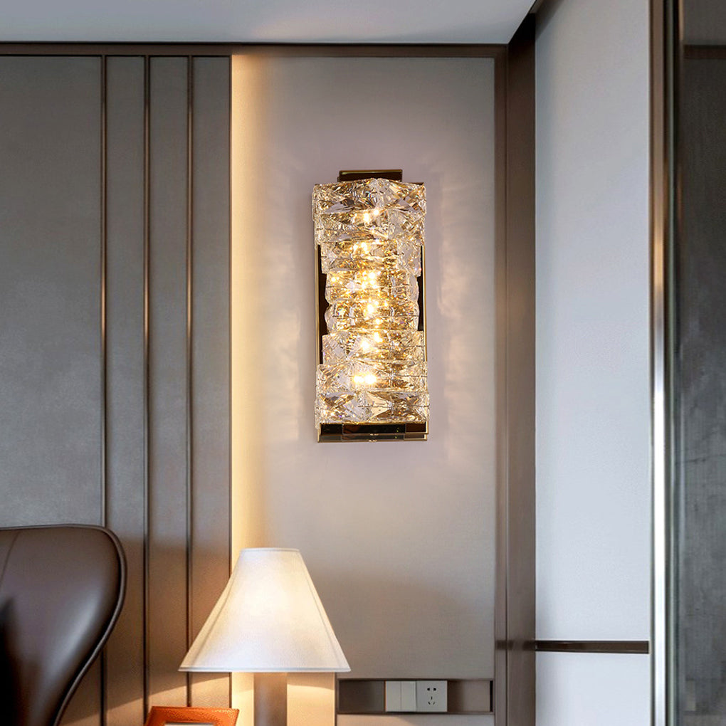 Creative Crystal Three Step Dimming Light LED Modern Wall Sconce Lighting Wall Lamp