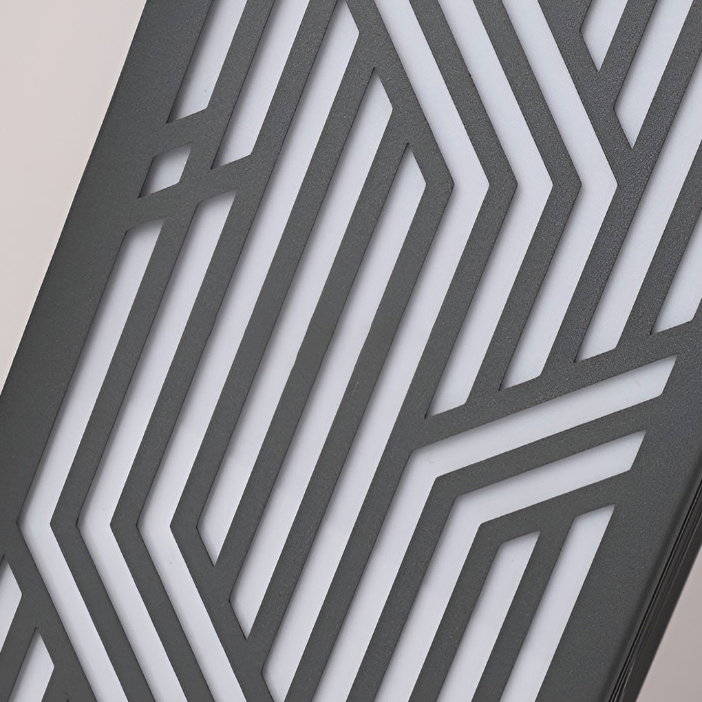 Gray Retro Aesthetic Waterproof LED Outdoor Pathway Cuboid Lantern