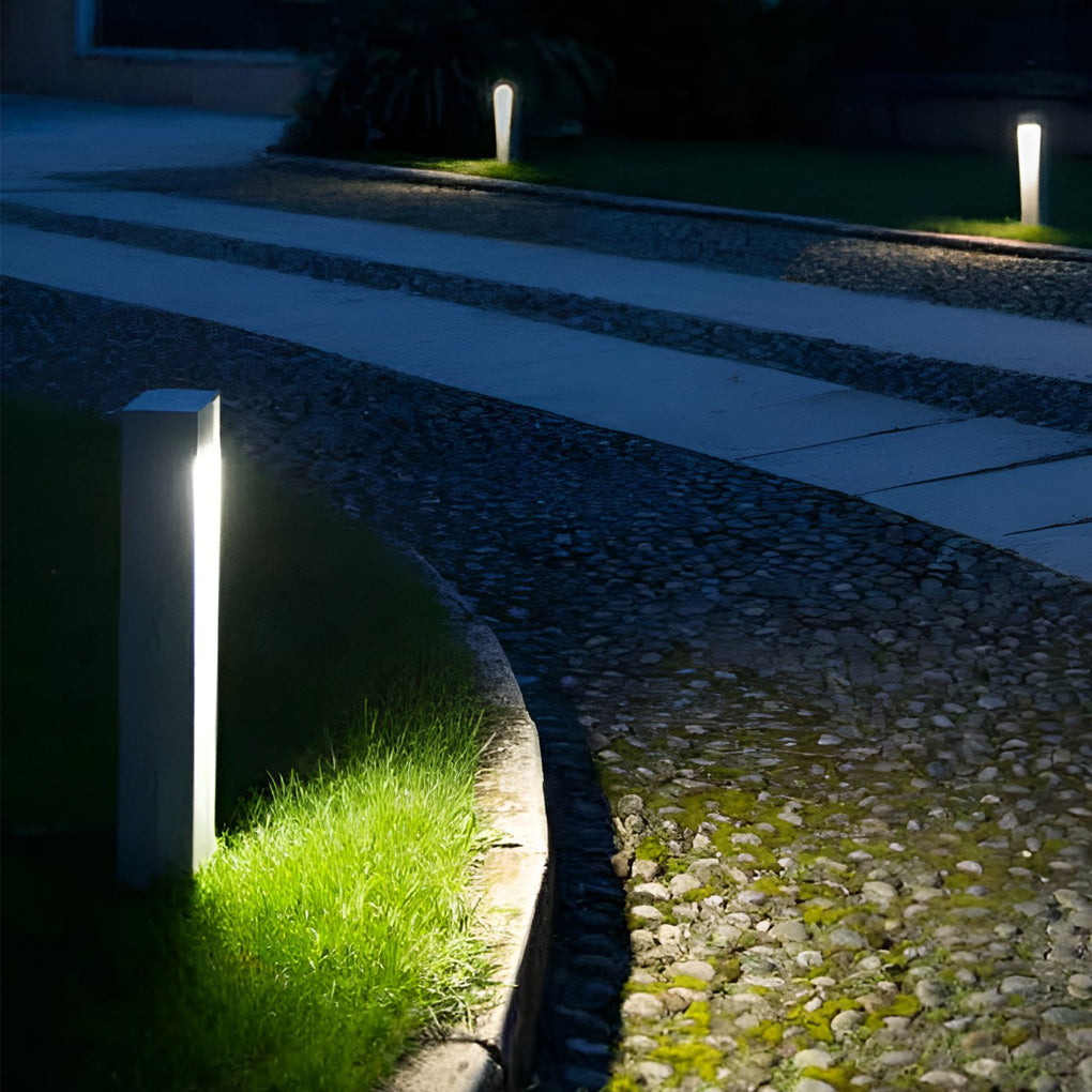 Square 5W LED Waterproof Black Modern Pathway Lights Post Light