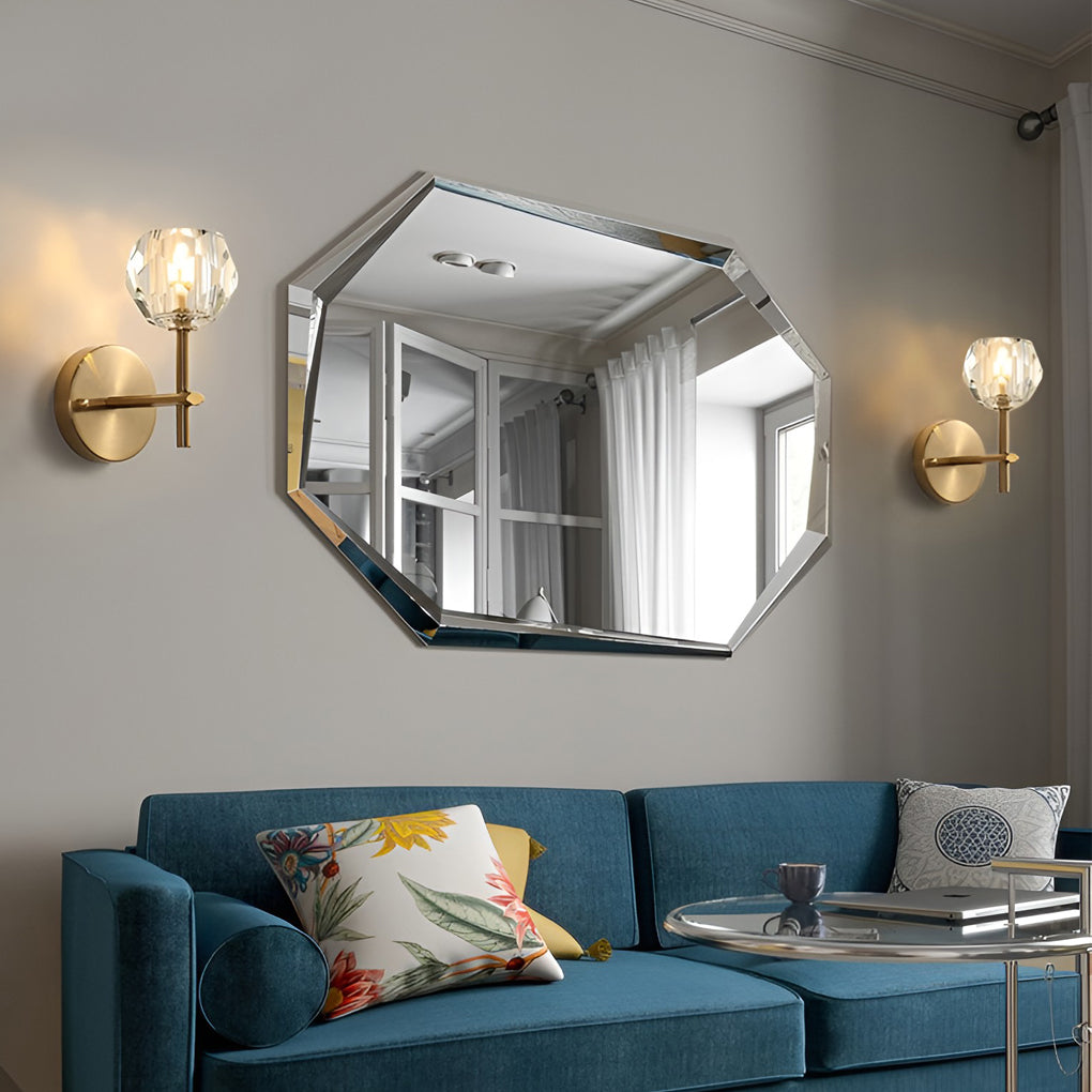 Ball-shaped LED Crystal Gold Postmodern Plug in Sconce Lighting Wall Lamp