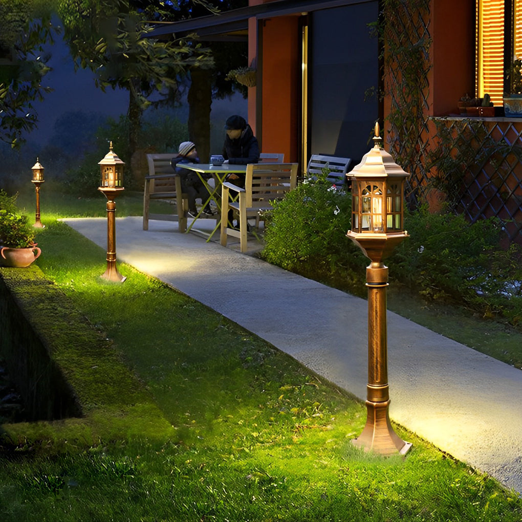 [Open-Box] Elegant Slim Post LED Outdoor Post Lights Black/Bronze Pathway Lamps