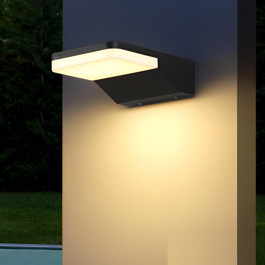 Rectangular Creative LED Waterproof Black Modern Outdoor Wall Sconces Lighting