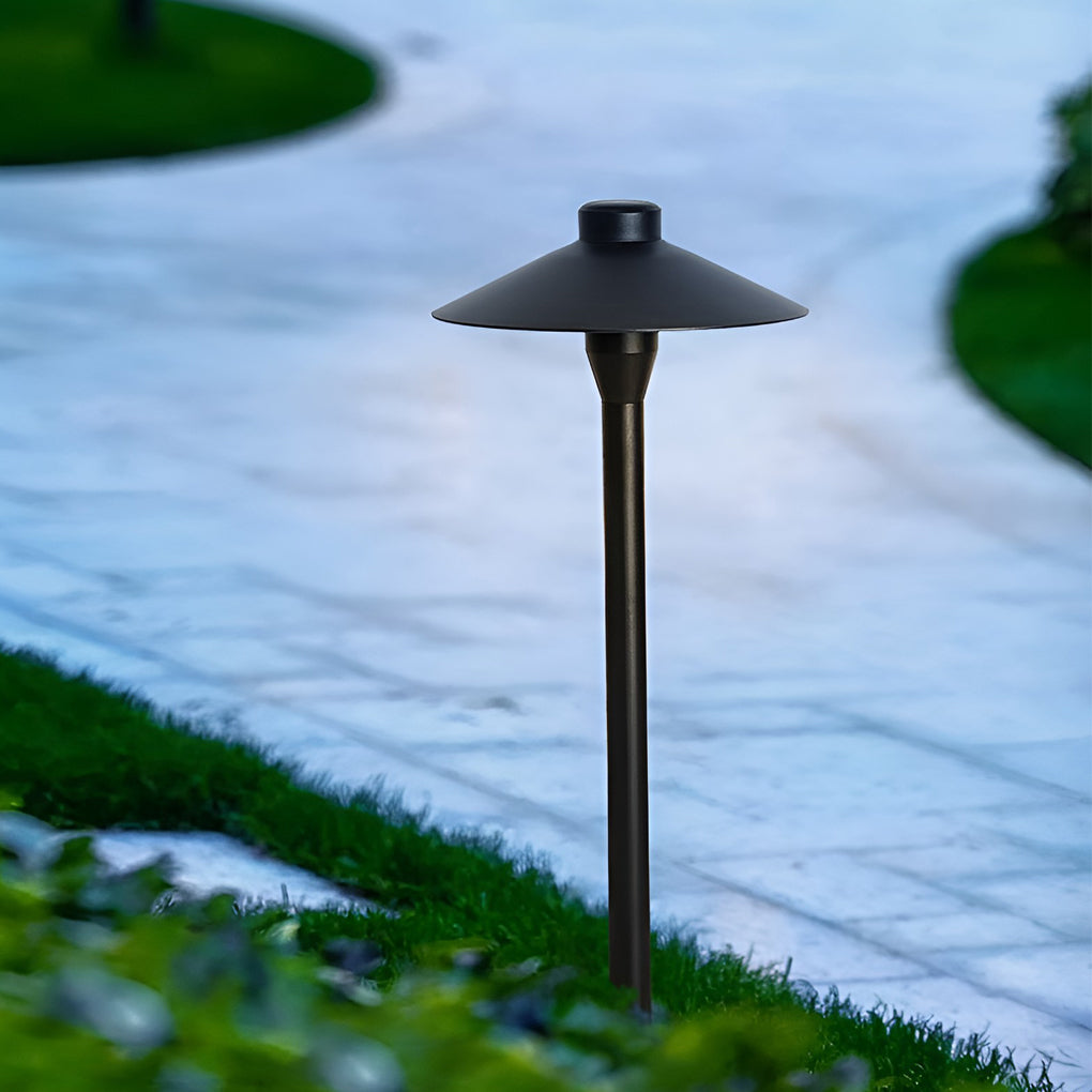 Mushroom Shaped Waterproof 7W LED Black Modern Outdoor Path Lights