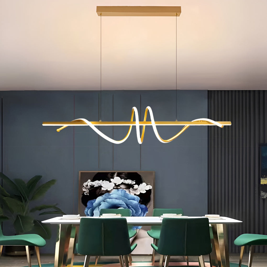 Creative Strip LED Stepless Dimming Nordic Kitchen Pendant Lighting