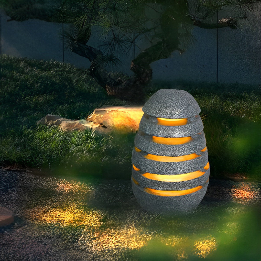 Resin Egg Shaped Waterproof LED Modern Outdoor Lawn Light Garden Lights - Dazuma