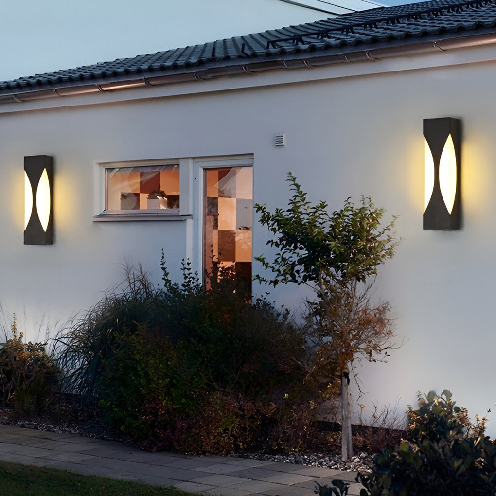 [Open-Box] Creative Rectangular Waterproof LED Black Modern Outdoor Wall Sconce Lighting