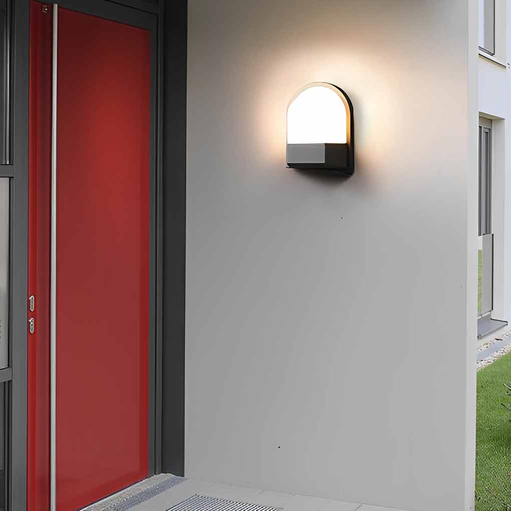 Minimalist Waterproof LED Dark Gray Modern Outdoor Wall Lamp Exterior Lights