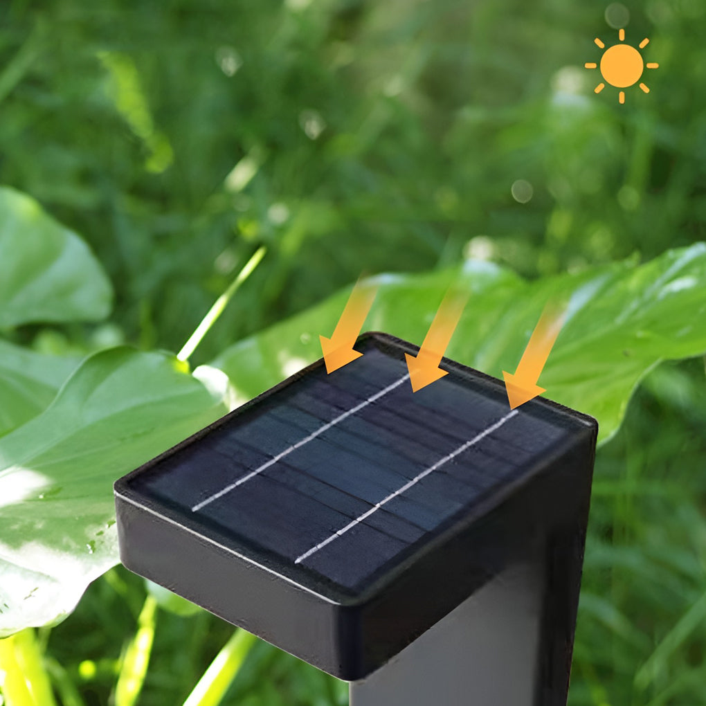 Sleek Solar Pathway Lights with Dusk-to-Dawn Sensor Modern LED Outdoor Landscape Lighting