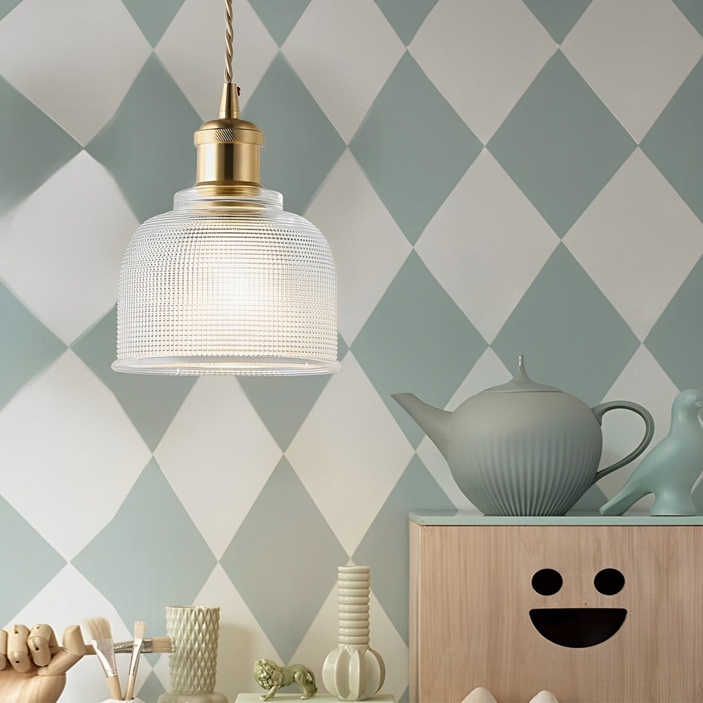 Glass Bowl Shape Electroplated Metal Nordic Creative Pendant Lights - Dazuma