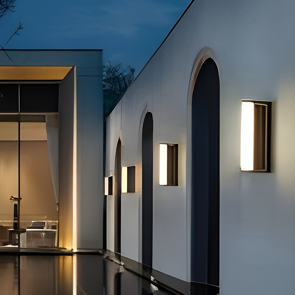 Solar Modern Sconce LED Wall Lamp Outdoor Wall Lights Waterproof Strip Garden Lights