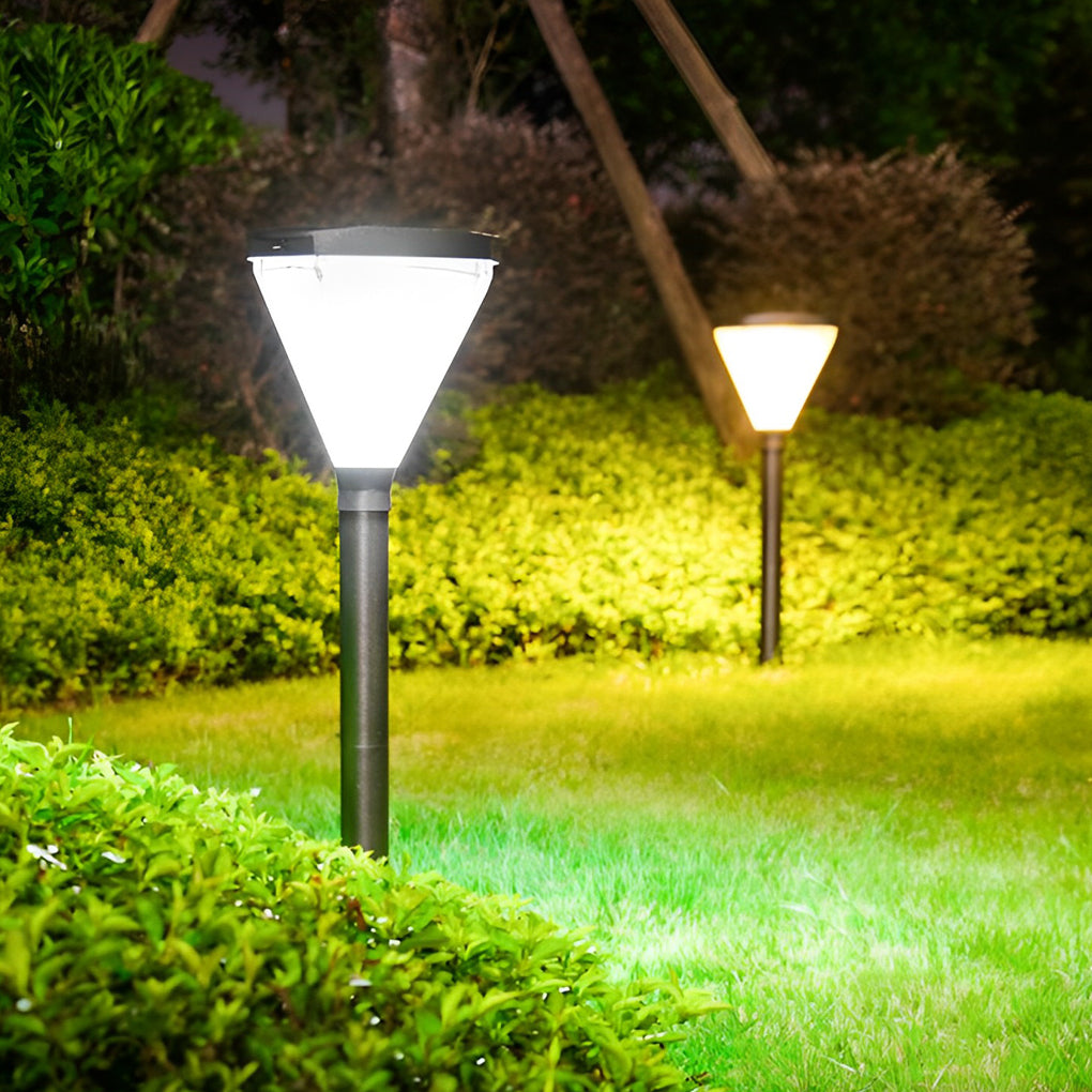 Waterproof Intelligent Light Control Led Black Modern Solar Lawn Lamp