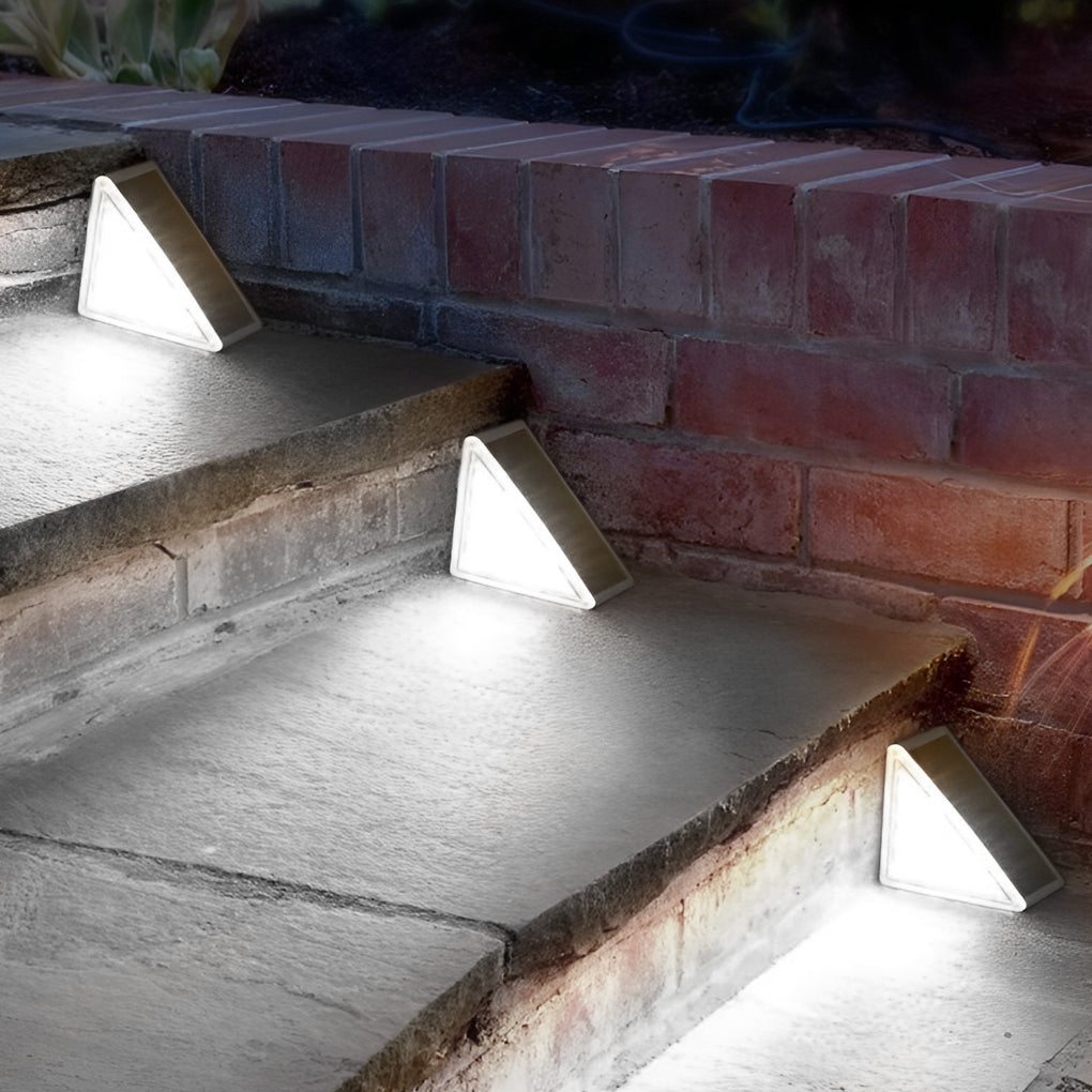 Triangular Intelligent Waterproof LED Solar Outdoor Step Lights