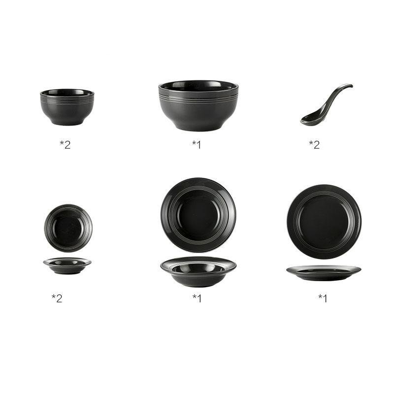 Farmhouse Ceramic Dinnerware Bowls Plates Set