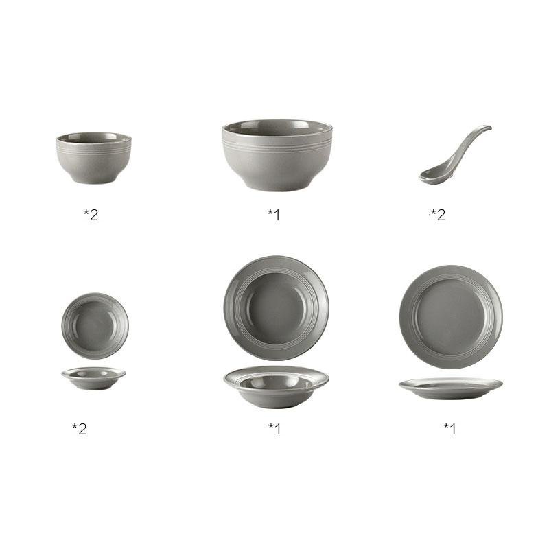Farmhouse Ceramic Dinnerware Bowls Plates Set - dazuma