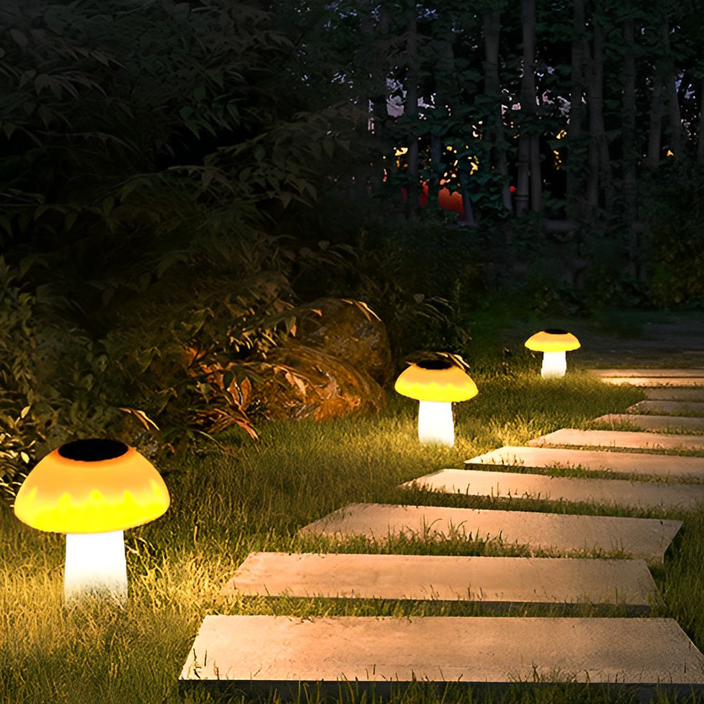 Mushroom Waterproof LED Intelligent Light-controlled Solar Lawn Lights