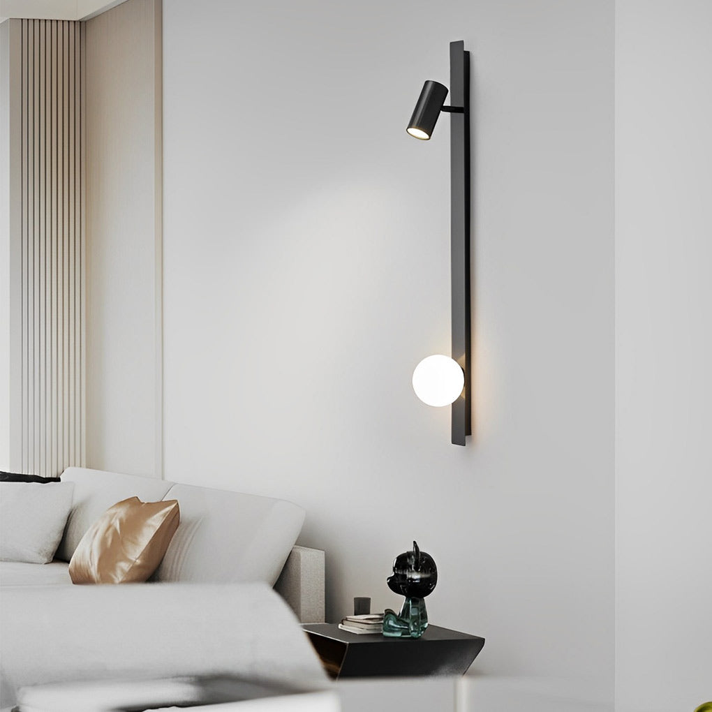 Long Strip LED Three Step Dimming Wall Lamp with Adjustable Spotlight - Dazuma