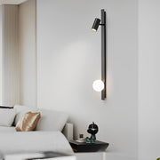 Long Strip LED Three Step Dimming Wall Lamp with Adjustable Spotlight - Dazuma