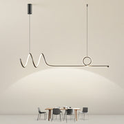 Minimalist Waves Circular Stepless Dimming LED Intelligent Chandeliers - Dazuma