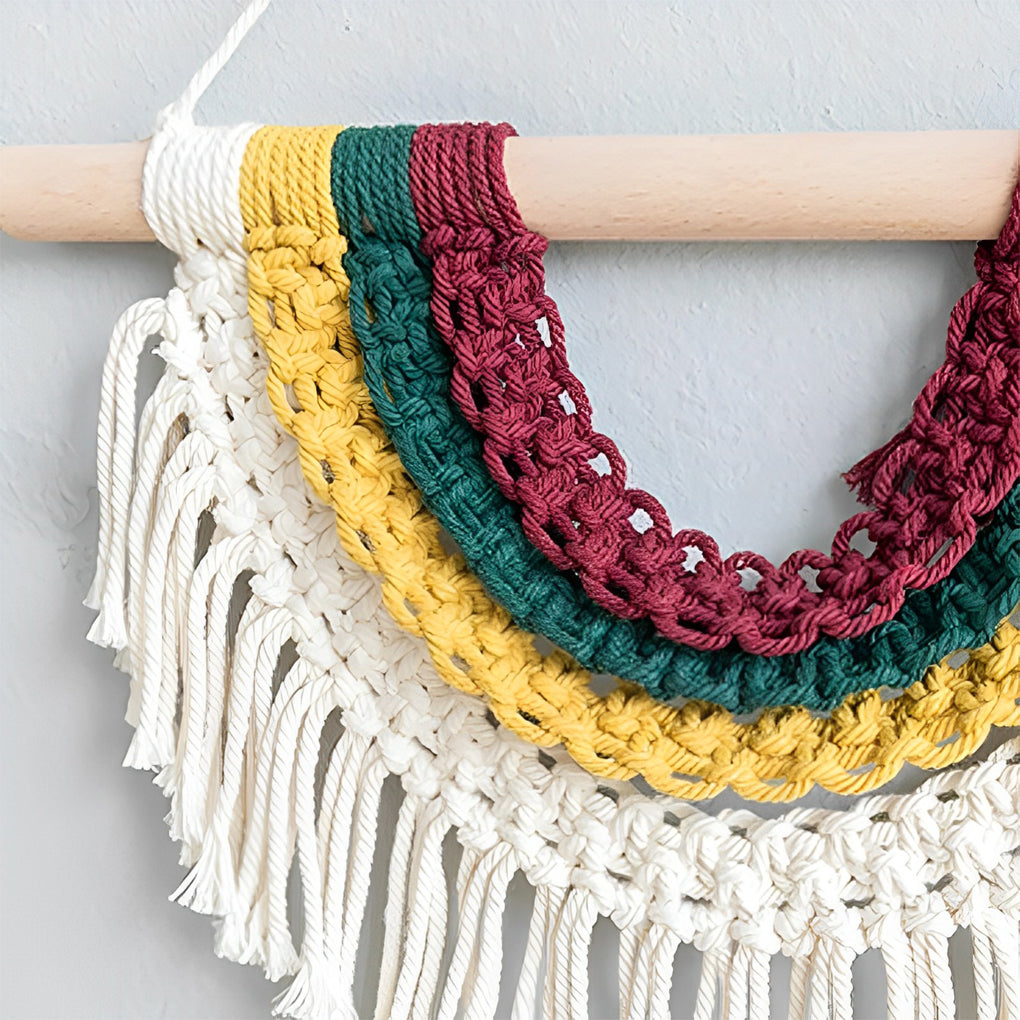 Bohemian Style Spectrum-Colored Semi Wall Hanging