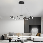 Circular Wavy LED Stepless Dimming Modern Chandelier Hanging Ceiling Lamp - Dazuma