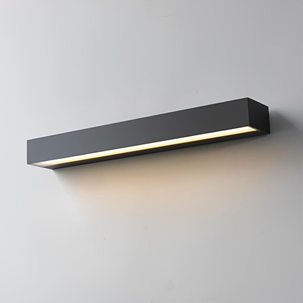 Minimalist Strip Waterproof LED Black Modern Outdoor Wall Washer Light
