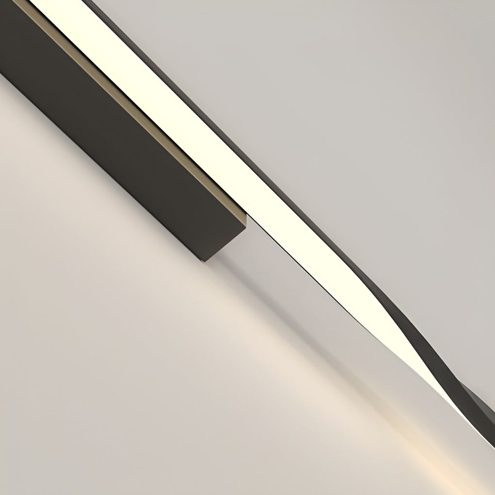 Creative Linear LED Black Modern Minimalist Wall Lamp Wall Sconce Lighting