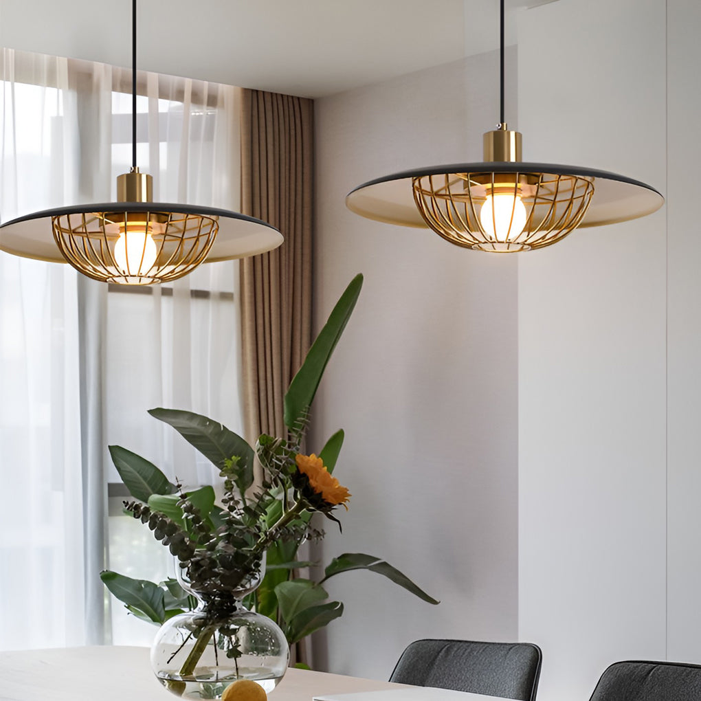 Creative Circular Electroplated Three Step Dimming Nordic Pendant Lighting