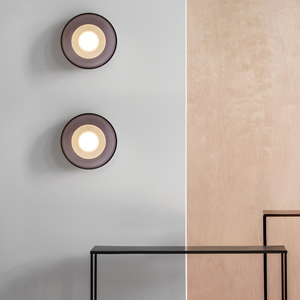 Creative Round Glass LED Post Modern Wall Lamp Wall Sconce Lighting - Dazuma