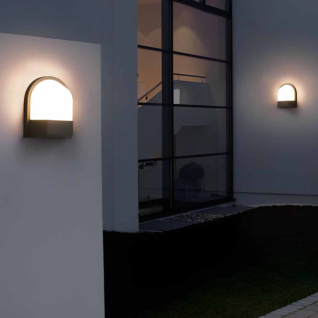 Minimalist Waterproof LED Dark Gray Modern Outdoor Wall Lamp Exterior Lights