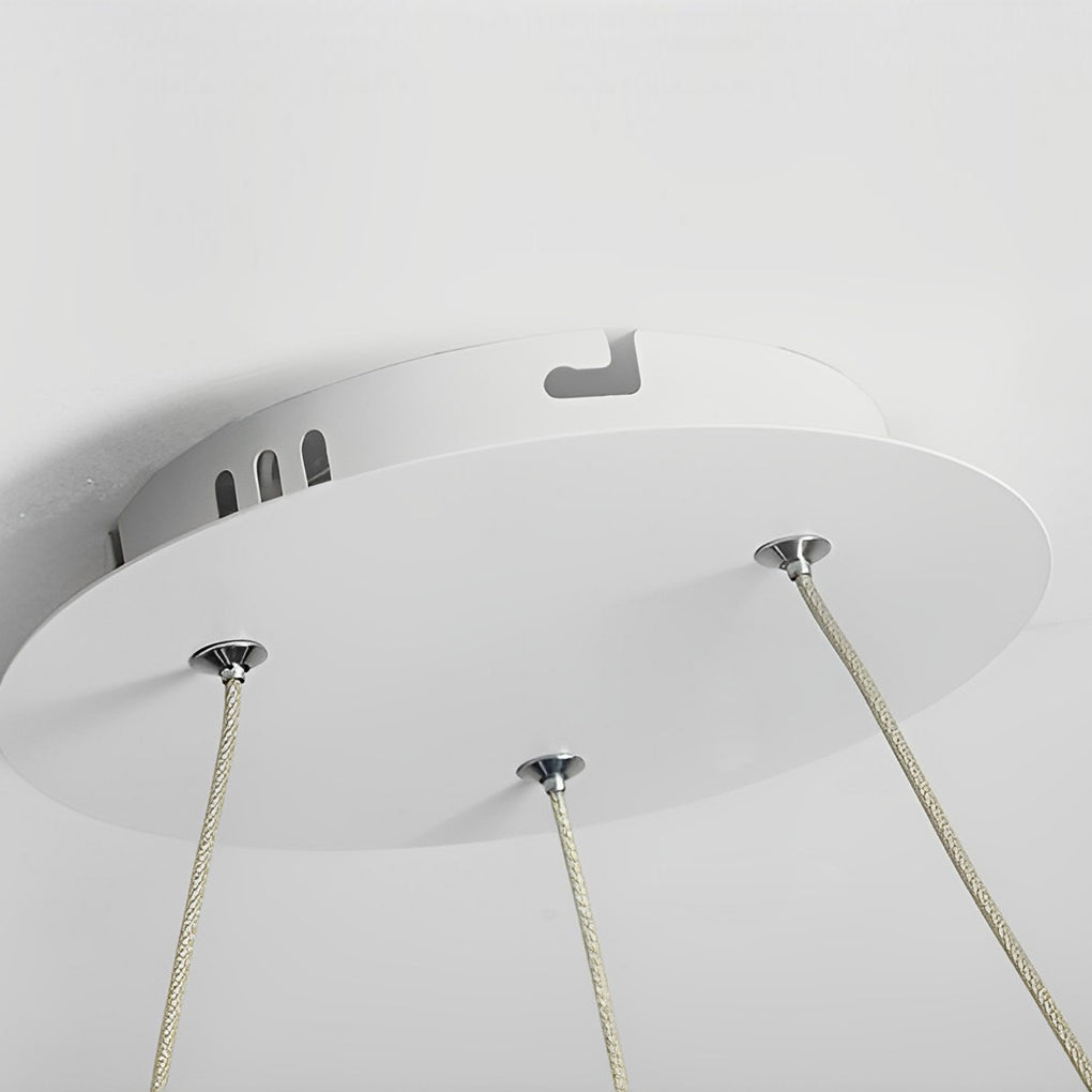 Minimalist Round LED Stepless Dimming Nordic Chandelier Hanging Lamp