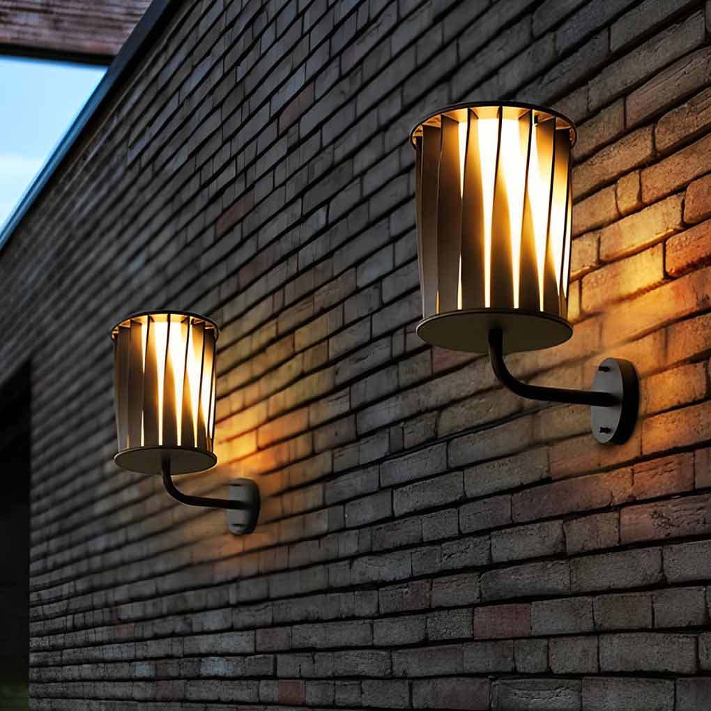Creative Twisted Waterproof LED Modern Outdoor Wall Lamp Plug in Wall Lights